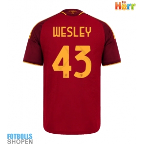Billiga AS Roma Wesley Franca #43 Hemmatröja 2026-27 Kortärmad